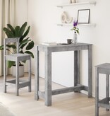 VidaXL Bartafel 102x50x103,5 cm bewerkt hout betongrijs