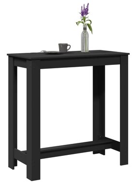 VidaXL Bartafel 102x50x103,5 cm bewerkt hout zwart