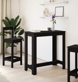 VidaXL Bartafel 102x50x103,5 cm bewerkt hout zwart