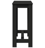 VidaXL Bartafel 102x50x103,5 cm bewerkt hout zwart