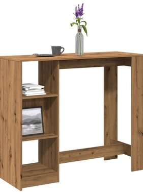 VidaXL Bartafel met schap 124x46x103,5 cm hout artisanaal eikenkleurig