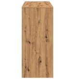 VidaXL Bartafel met schap 124x46x103,5 cm hout artisanaal eikenkleurig