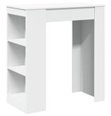 VidaXL Bartafel met rekken 95x47x103,5 cm bewerkt hout wit