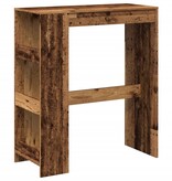 VidaXL Bartafel met rekken 90x40x103,5 cm bewerkt hout oud houtkleurig
