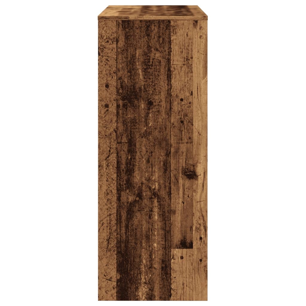 VidaXL Bartafel met rekken 90x40x103,5 cm bewerkt hout oud houtkleurig