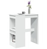 VidaXL Bartafel met rekken 90x47,5x103,5 cm bewerkt hout wit