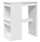 VidaXL Bartafel met rekken 90x47,5x103,5 cm bewerkt hout wit