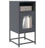 VidaXL Nachtkastje 36x39x78 cm koudgewalst staal antracietkleurig