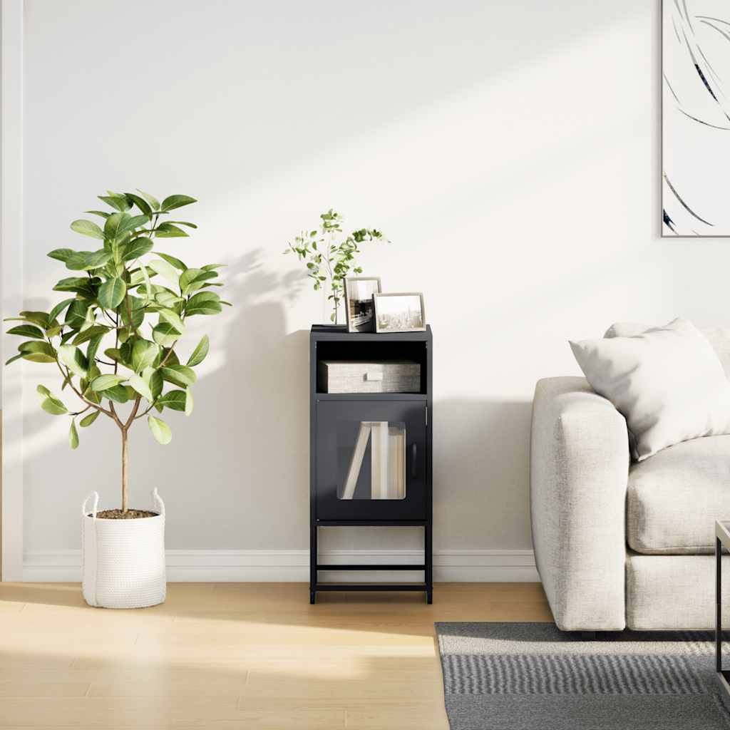 VidaXL Nachtkastje 36x39x78 cm koudgewalst staal antracietkleurig