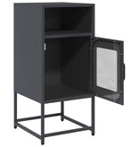 VidaXL Nachtkastje 36x39x78 cm koudgewalst staal antracietkleurig