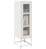 VidaXL Hoge kast 36x39x123 cm koudgewalst staal wit