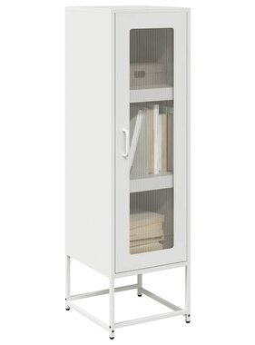 VidaXL Hoge kast 36x39x123 cm koudgewalst staal wit