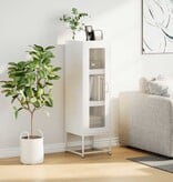 VidaXL Hoge kast 36x39x123 cm koudgewalst staal wit