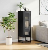 VidaXL Hoge kast 36x39x123 cm koudgewalst staal zwart
