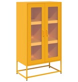 VidaXL Hoge kast 68x39x123 cm staal mosterdgeel