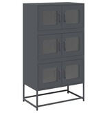 VidaXL Hoge kast 68x39x123 cm staal antracietkleurig