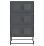 VidaXL Hoge kast 68x39x123 cm staal antracietkleurig