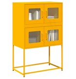 VidaXL Hoge kast 68x39x107 cm staal mosterdgeel
