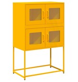 VidaXL Hoge kast 68x39x107 cm staal mosterdgeel