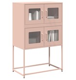 VidaXL Hoge kast 68x39x107 cm staal roze