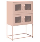 VidaXL Hoge kast 68x39x107 cm staal roze