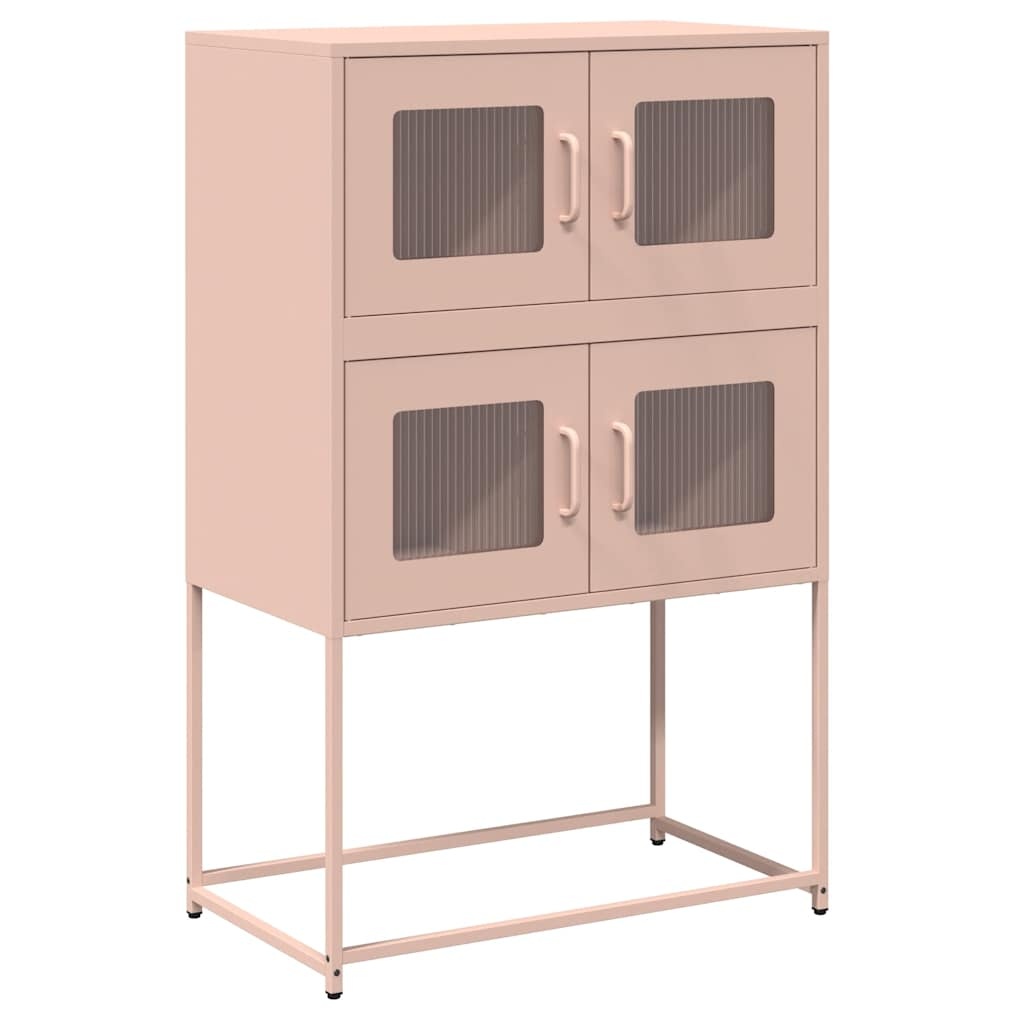 VidaXL Hoge kast 68x39x107 cm staal roze
