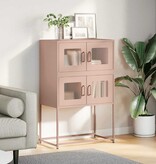 VidaXL Hoge kast 68x39x107 cm staal roze