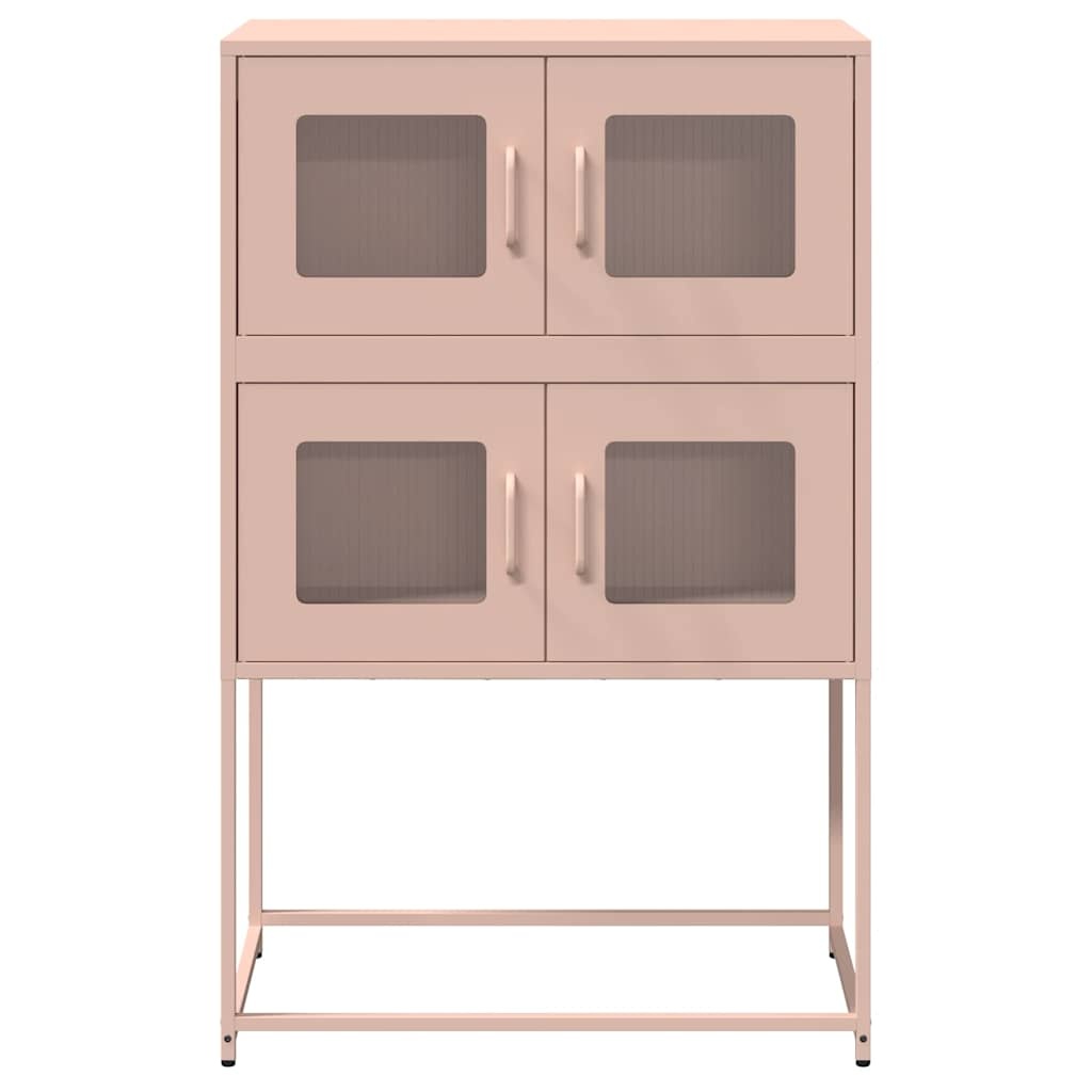 VidaXL Hoge kast 68x39x107 cm staal roze