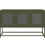 VidaXL Tv-meubel 100,5x39x60,5 cm koudgewalst staal olijfgroen