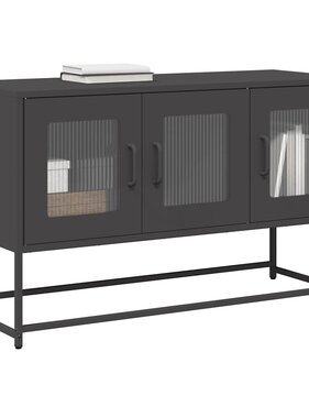 VidaXL Tv-meubel 100,5x39x60,5 cm koudgewalst staal zwart