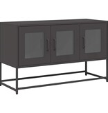VidaXL Tv-meubel 100,5x39x60,5 cm koudgewalst staal zwart