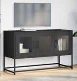 VidaXL Tv-meubel 100,5x39x60,5 cm koudgewalst staal zwart