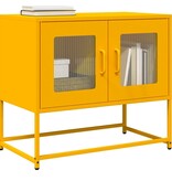 VidaXL Tv-meubel 68x39x60,5 cm koudgewalst staal mosterdgeel