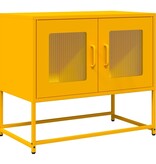 VidaXL Tv-meubel 68x39x60,5 cm koudgewalst staal mosterdgeel