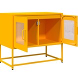 VidaXL Tv-meubel 68x39x60,5 cm koudgewalst staal mosterdgeel