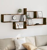 VidaXL Wandschap 167,5x18x68 cm bewerkt hout gerookt eikenkleurig