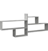 VidaXL Wandschap 167,5x18x68 cm bewerkt hout betongrijs