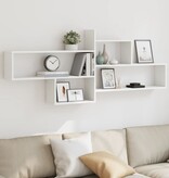 VidaXL Wandschap 167,5x18x68 cm bewerkt hout wit