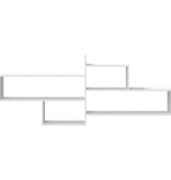 VidaXL Wandschap 167,5x18x68 cm bewerkt hout wit