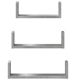 VidaXL Wandschappen 3 st bewerkt hout betongrijs