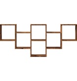 VidaXL Wandschap 159x18x66 cm bewerkt hout oud houtkleurig