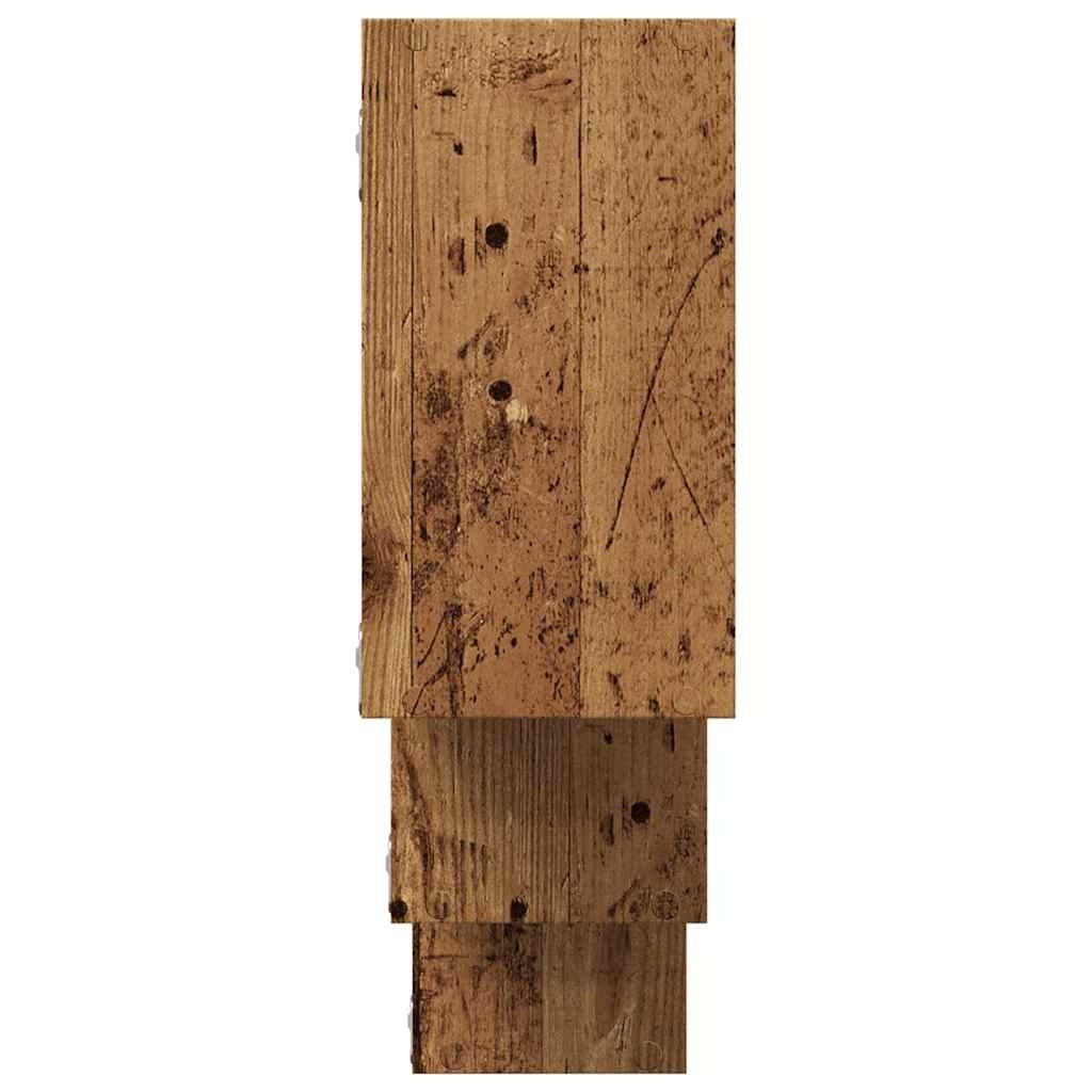 VidaXL Wandschap 159x18x66 cm bewerkt hout oud houtkleurig