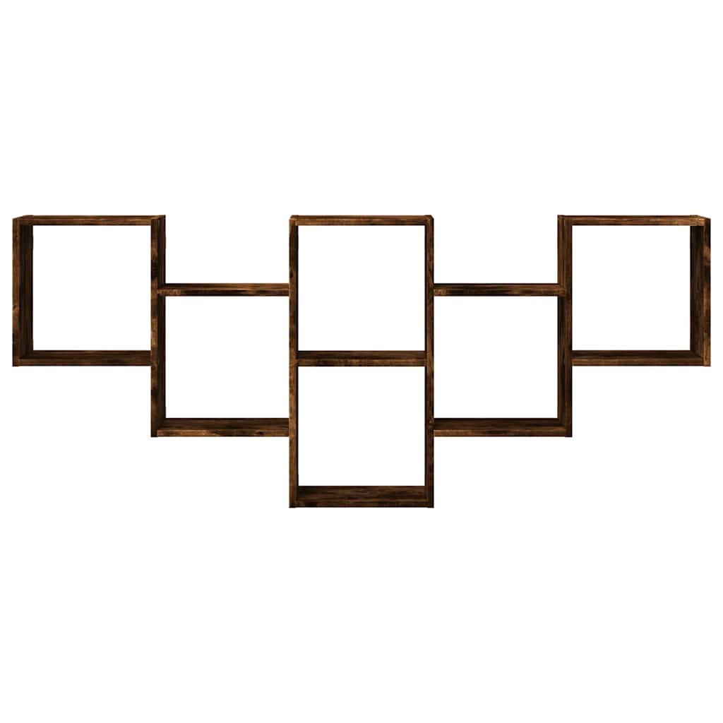 VidaXL Wandschap 159x18x66 cm bewerkt hout gerookt eikenkleurig