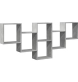 VidaXL Wandschap 159x18x66 cm bewerkt hout betongrijs