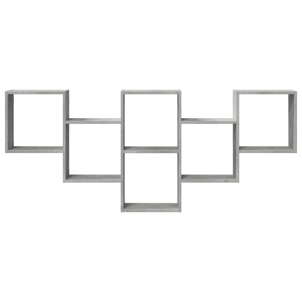 VidaXL Wandschap 159x18x66 cm bewerkt hout betongrijs