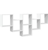 VidaXL Wandschap 159x18x66 cm bewerkt hout wit