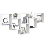 VidaXL Wandschap 159x18x66 cm bewerkt hout wit