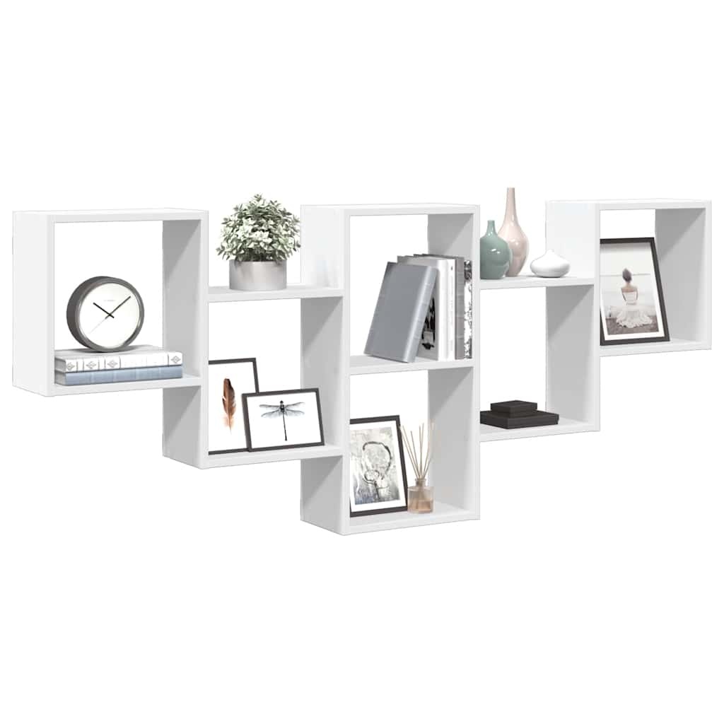 VidaXL Wandschap 159x18x66 cm bewerkt hout wit