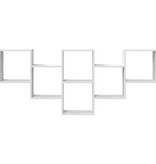 VidaXL Wandschap 159x18x66 cm bewerkt hout wit