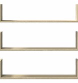 VidaXL Wandschappen 3 st 80x18x18 cm bewerkt hout sonoma eikenkleurig
